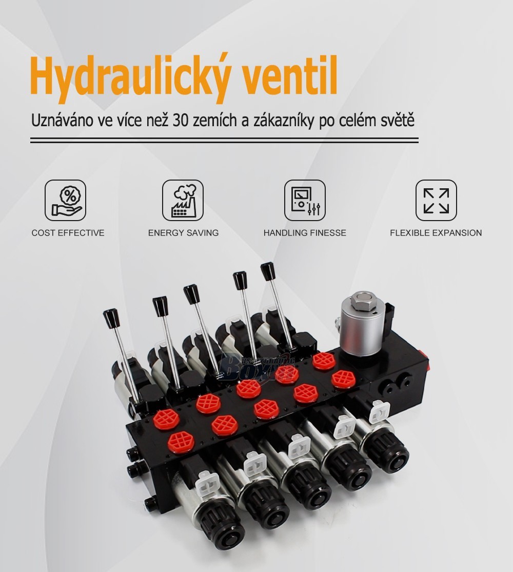 DCV56 Solenoidový 5 cívek Sekční směrový ventil